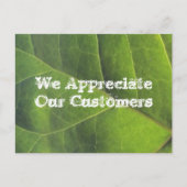 Klantenwaardering Heldergroene blad Bedrijf Briefkaart (Voorkant)