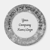 Klantenwaardering met marmering Grijze bedrijfspro Magneet (Voorkant)