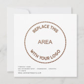 Klantenwaardering op dag van zakelijke Logo — wit Kaart (Achterkant)