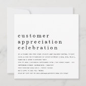 Klantenwaardering op dag van zakelijke Logo — wit Kaart (Voorkant)