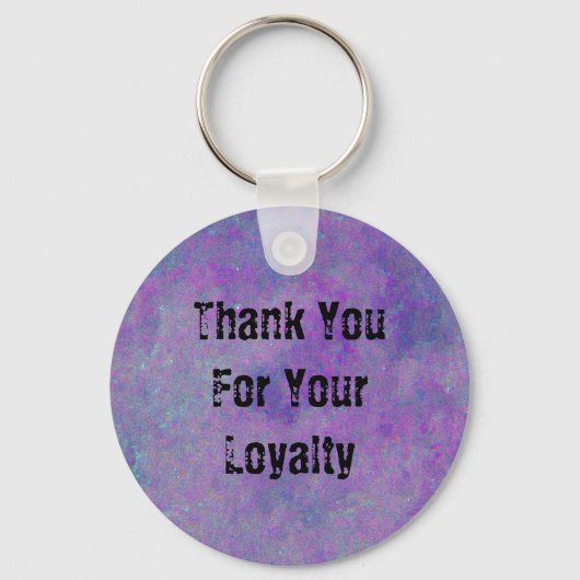 Klantenwaardering Paarse zakelijke promotie Sleutelhanger (Voorkant)