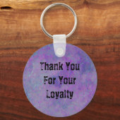 Klantenwaardering Paarse zakelijke promotie Sleutelhanger (Voorkant)