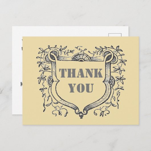 Klantenwaardering  schild Hartelijk dank Briefkaart (Voorkant / Achterkant)