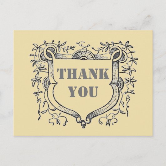 Klantenwaardering  schild Hartelijk dank Briefkaart (Voorkant)