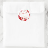 Klantenwaardering Valentijnsdag Ronde Sticker (Tas)