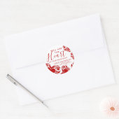 Klantenwaardering Valentijnsdag Ronde Sticker (Envelop)