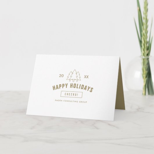 Klantenwaardering voor zakelijke Logo Feestdagen Kaart (Voorkant)