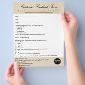 Klantfeedbackformulier voor bedrijven flyer (Hand)