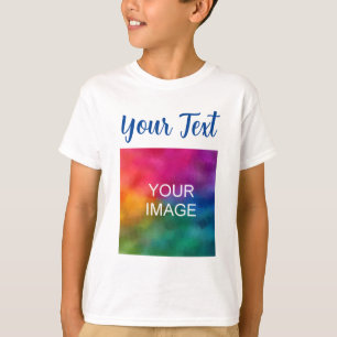 Klantfototekst Kinder jongens Script Typografie T-shirt