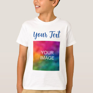 Klantfototekst Kinder jongens Script Typografie T-shirt