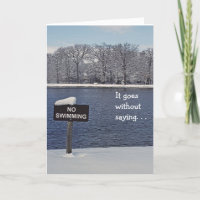 klantgericht die verjaardagskaart/Meer door sneeuw