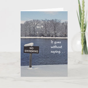 klantgericht die verjaardagskaart/Meer door sneeuw Kaart