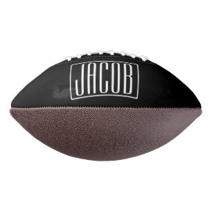 Klantgericht & Modern Uw Naam of Woord Wit Op Zw American Football