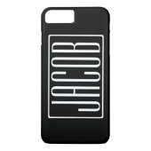 Klantgericht & Modern Uw Naam of Woord | Wit Op Zw Case-Mate iPhone Case (Achterkant)