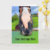 Klantgericht Wenskaart Horsey Kaart (Gele Bloem)