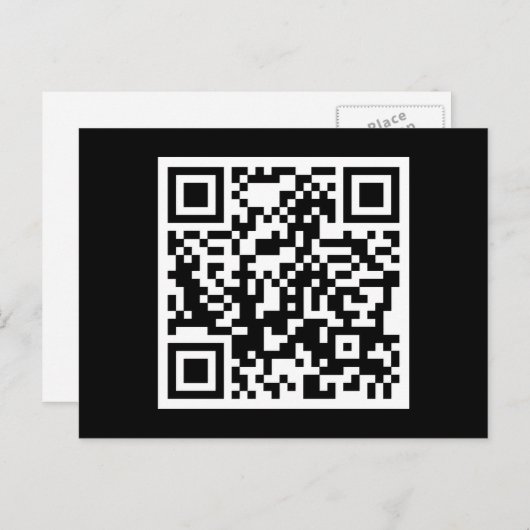klantgerichte code QR Briefkaart (Voorkant / Achterkant)