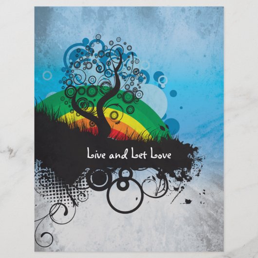 Klantgerichte de Boom van de Regenboog van Grunge Flyer (Voorkant)
