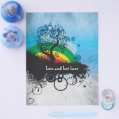 Klantgerichte de Boom van de Regenboog van Grunge Flyer (Enkel)