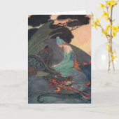 klantgerichte faerie notecard, het art. van kaart (Gele Bloem)