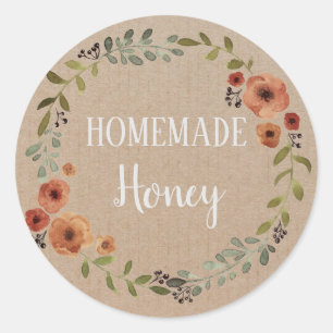 Klantgerichte Met de hand gemaakte bloemen de Ronde Sticker