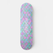 Klantglitter Girly zeemeermin chic Persoonlijk Skateboard (Voorkant)