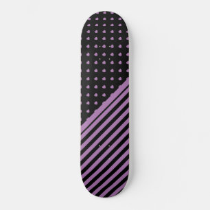 KLANTHOORZITTEN EN STRIPEN ZWARTE PAARSE PATROON PERSOONLIJK SKATEBOARD