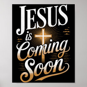 Klantieke Jezus Komt Soon Christelijke Kleding Pre Poster