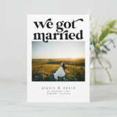 Klantieke Retro Elopement Trouw Aankondiging (Staand voorkant)