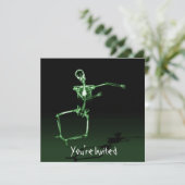 KLANTINVITES - X-Ray Skeleton Joy Leap - Green Kaart (Staand voorkant)