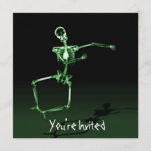KLANTINVITES - X-Ray Skeleton Joy Leap - Green Kaart