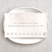 Klantloyaliteit 10 Punch wit marmer Klantenkaartje