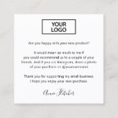 Klantloyaliteit Logo en doorverwijzing Contactkaartje (Voorkant)