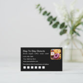 Klantloyaliteitsbeloningen Donut Shop Visitekaartje (Staand voorkant)