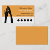 Klantloyaliteitspunch voor massagetherapie klantenkaartje (Voorkant / Achterkant)