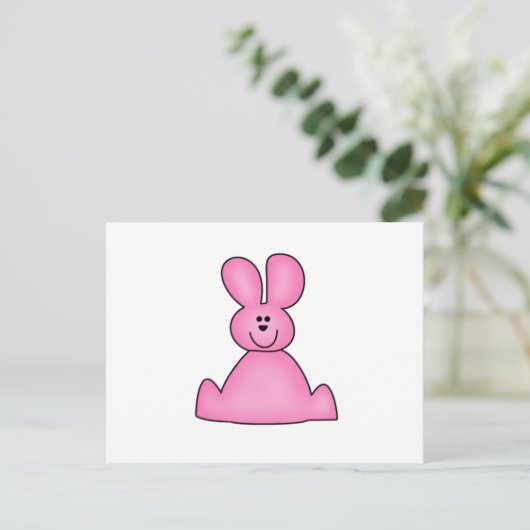 KLANTMARSHRABBITPINK BRIEFKAART (Staand voorkant)