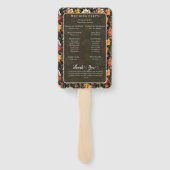 Klantminimalistische roos romantische trouwprogram handwaaier (Achterkant)