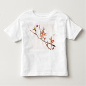 KLANTNAAM BABY GIRL T SHIRT MET CHERRY BLOSSOMS (Voorkant)