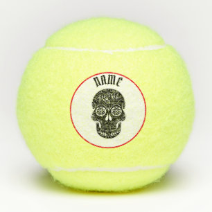 KLANTNAAM BLACK SUGAR SKULL Tennis Ball Tennisballen