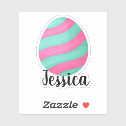 KLANTNAAM EENVOUDIGERE EGG STICKER (Vel)