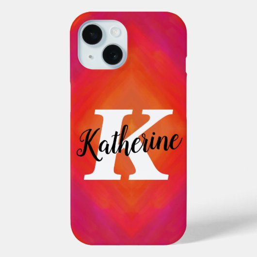 klantnaam kleurrijke gradiënt Case-Mate iPhone case (Achterkant)
