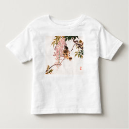 KLANTNAAM T-SHIRT GIRL TODDLERS JAPANESE BIRD