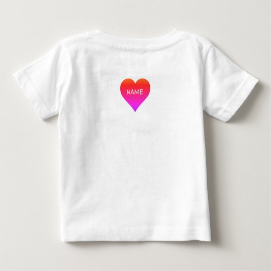 KLANTNAAM ZONLOWER BABY T-Shirt VOOR MEISJES (Achterkant)