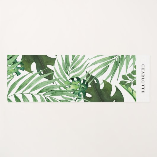 Klantspecifiek, botanisch, palm yogamat (Voorkant (horizontaal))