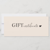 Klantspecifiek Business Gift Certificaat (Voorkant)