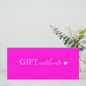 Klantspecifiek Business Gift Certificaat (Staand voorkant)