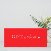 Klantspecifiek Business Gift Certificaat (Staand voorkant)