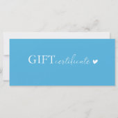 Klantspecifiek Business Gift Certificaat (Voorkant)
