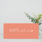 Klantspecifiek Business Gift Certificaat (Staand voorkant)