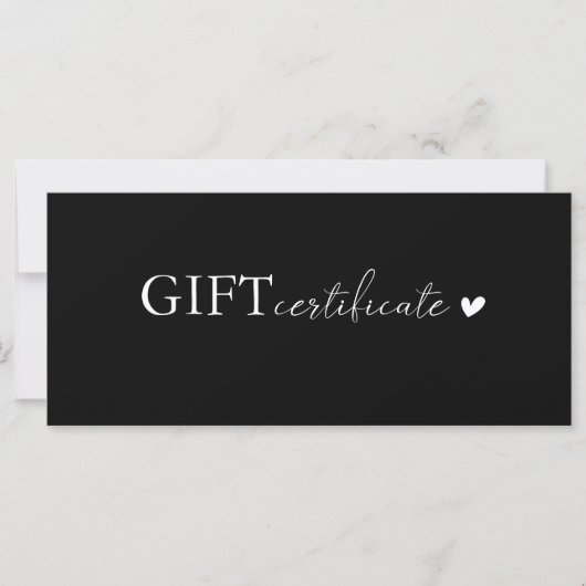 Klantspecifiek Business Gift Certificaat (Voorkant)