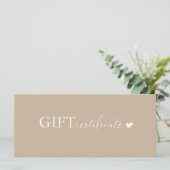 Klantspecifiek Business Gift Certificaat (Staand voorkant)